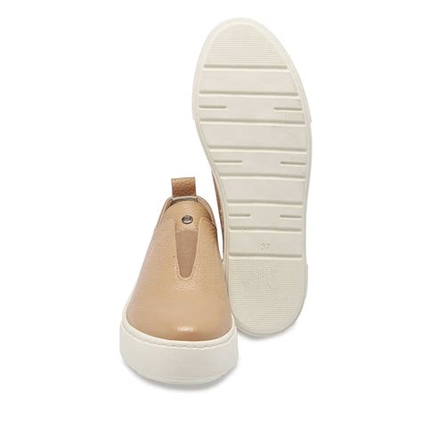 Nude Deri Kad N Sneaker K S Ay Q J Tergan