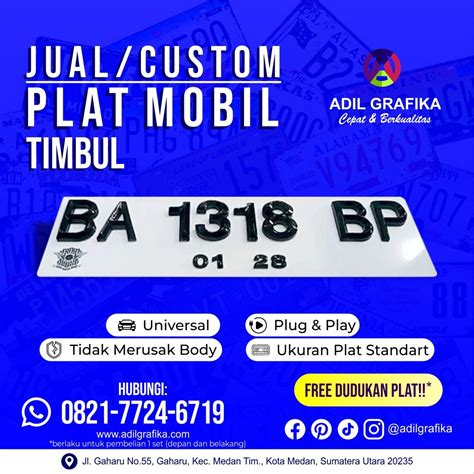 Jual Plat Mobil Beragam Huruf Wa 082177246719 Adil Grafika Medium