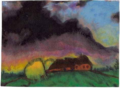 Marschlandschaft Mit Bauernhof Unter Dunklen Wolken By Emil Nolde On Artnet