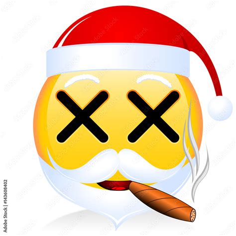 Santa Claus emoji, emoticon Stock Illustration | Adobe Stock