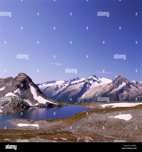 mountain peaks glaciers   tarn   purcell mountains  bugaboo