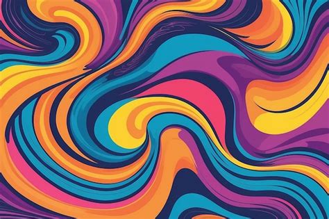 Premium Photo Groovy Hippie S Backgrounds Waves Swirl Twirl Pattern