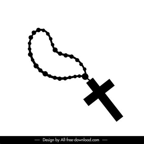 Rosary Silhouette Vector, Clipart Images, Pictures, 56% OFF