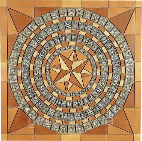 Керамическая плитка мозаика панно на пол Гресманк Фонтен Ростон размер ...