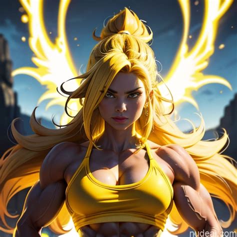 Nude Ai Image For Busty Muscular Super Saiyan Super Saiyan Science