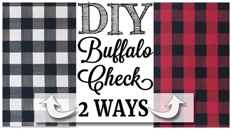 Diy Buffalo Check Ways Youtube