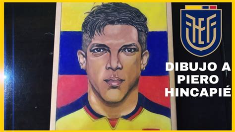 DIBUJO A PIERO HINCAPIÉ DE LA SELECCIÓN ECUATORIANA futbol