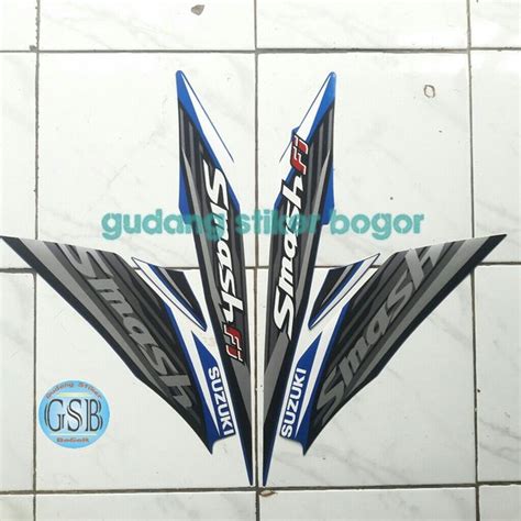 Jual Stiker Striping Lis Body Motor Suzuki Smash Fi Biru Di Lapak