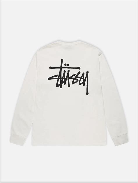 Stussy Лонгслив Basic Stussy Pig. Dyed LS Tee Бежевый