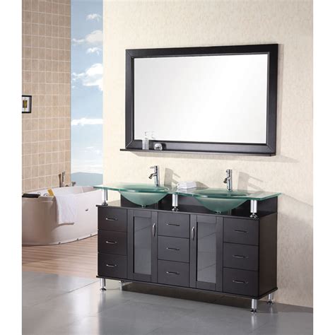 Design Element Huntington Double Sink Vanity Set Espresso Free