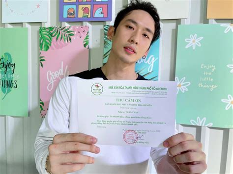 Hot boy Tuấn Trần nhận được thư cảm ơn của Nhà Văn hóa Thanh niên TP HCM