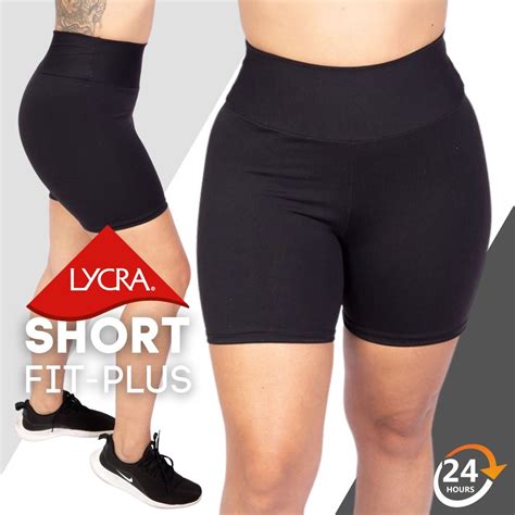 Short Legging Plus Size Feminino Meia Coxa Suplex Bermuda Cintura Alta