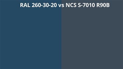 Ral 260 30 20 Vs Ncs S 7010 R90b Ral Colour Chart Uk