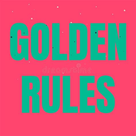 Handwriting Text Golden Rules Concept Meaning Basic Principle That Should Be Followed Important