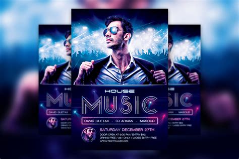 Deep House Dj Flyer Psd Template Hyperpix