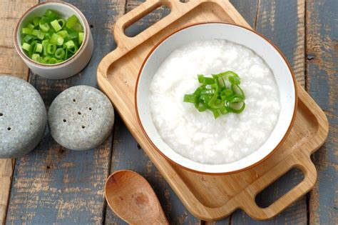 Comida China Gachas De Arroz O Congee Delicioso Desayuno Tradicional