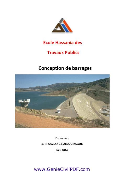 PDF Cours De Barrages EHTP Genie Civil PDF