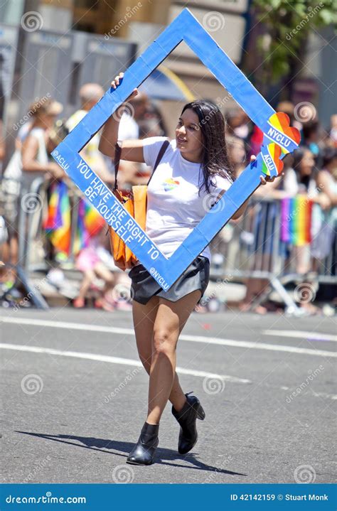 New York Gay Pride March Editorial Stock Image Image Of Celebrate 42142159