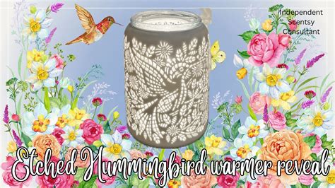 Scentsys Etched Hummingbird Warmer Reveal PLUS Colored Bulbs YouTube