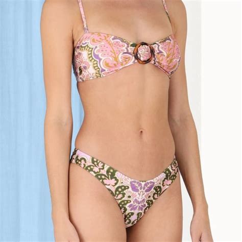 Zimmermann Swim Zimmermann Violet Bamboo Ring Bikini Lilac Floral