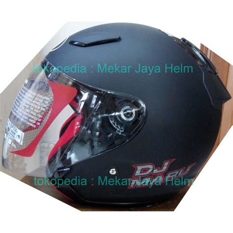 Jual Helm KYT DJ MARU POLOS HITAM DOFF Shopee Indonesia