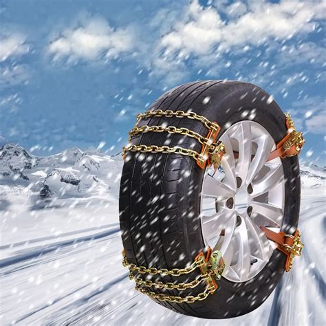 Snow Chains Manganese Alloy Car Tire Chain Snowy Muddy Ground Anti skid ...