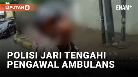 Viral Oknum Polisi Acungkan Jari Tengah Ke Relawan Pengawal Ambulans