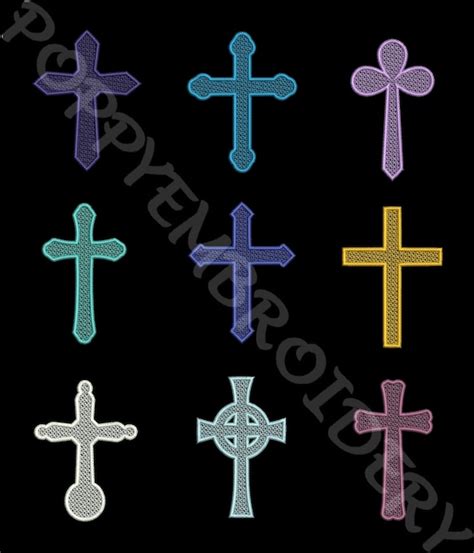 Free Standing Lace Fsl Cross Embroidery Machine Designs Etsy