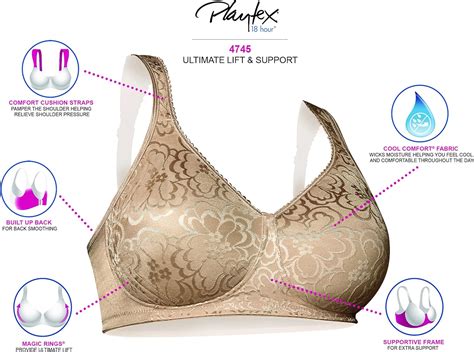 Buy Playtex 18 Hour Ultimate Lift Wireless Bra Wirefree Bra With