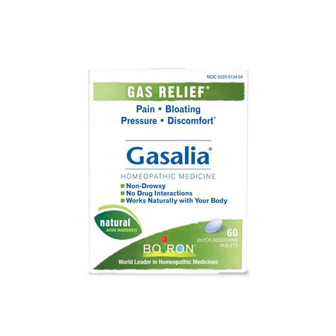 Boiron Gasalia Natural Gas Relief Tablets 60 Tablets