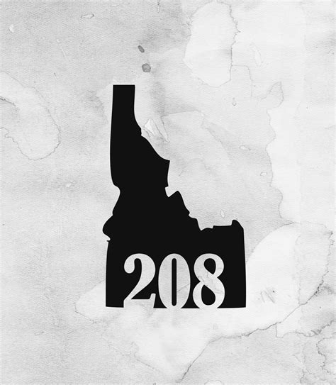 Idaho 208 Area Code Vinyl Car Decal Sticker Idaho Decal Etsy