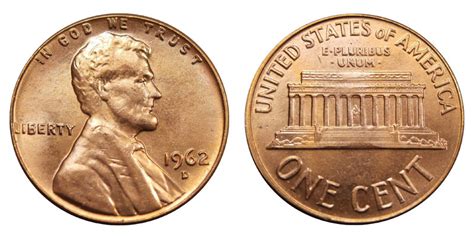 1962 D Lincoln Memorial Cent Small Cents Copper Alloy Penny Personal