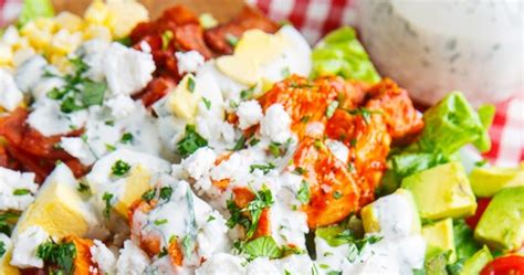 Bbq Chicken Cobb Salad With Cilantro Lime Ranch Dressing Recipe On