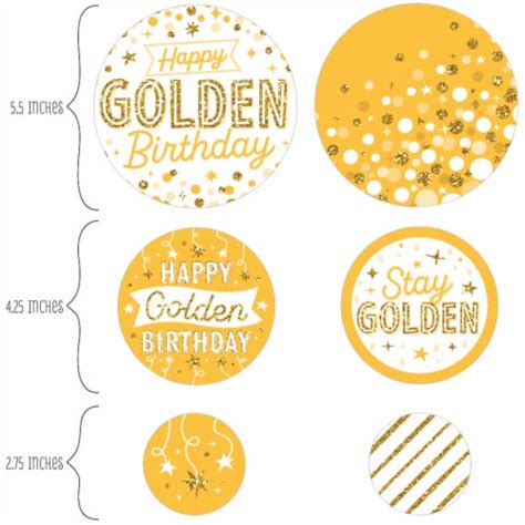 Big Dot of Happiness Golden Birthday - Happy Birthday Party Decorations ...