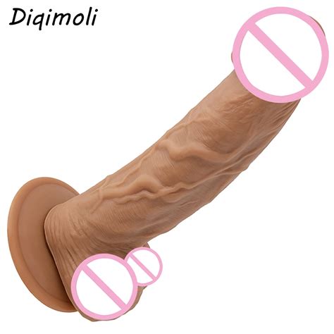 Huge Realistic Dildos Soft Skin Feeling Phallus Anal Plug Safe Penis