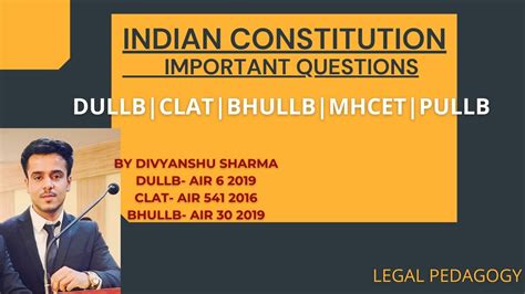 Indian Constitution Important Mcqs Dullb Bhullb Clat Ailet