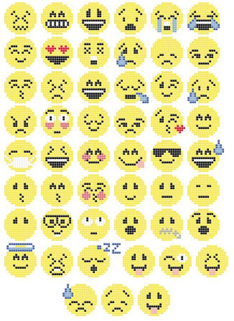 Emoji Cross Stitchperler Bead Pattern Etsy In 2021 Perler Bead