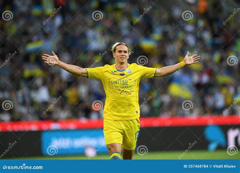 Football Match Borussia Ukraine National Team Editorial Stock Image