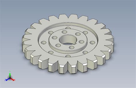 用描点法画的渐开线齿轮inventor 2011模型图纸下载 懒石网