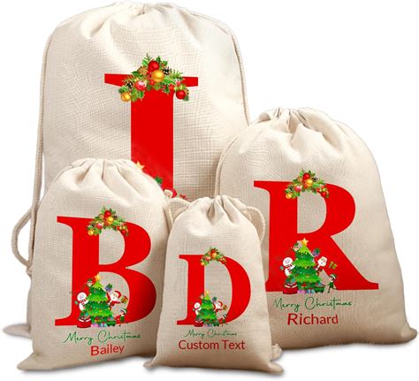 Amazon Kbptm Custom Santa Sacks Drawstring Christmas Bags