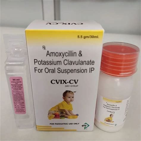 Cvix Cv Amoxycillin Potassium Clavulanate For Oral Suspension Ml