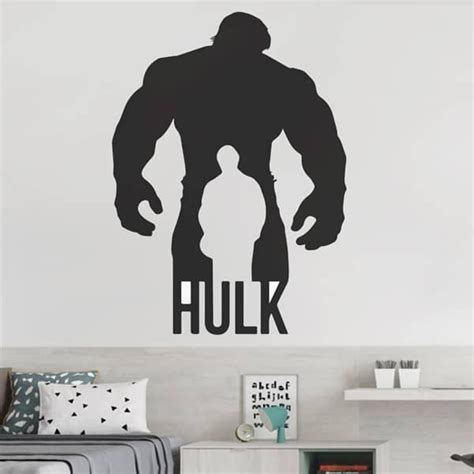 Hulk Silhouette Wall Decal, Marvel