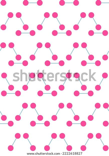 Cartoon Molecular Structure Seamless Vector Pattern Stock Vector