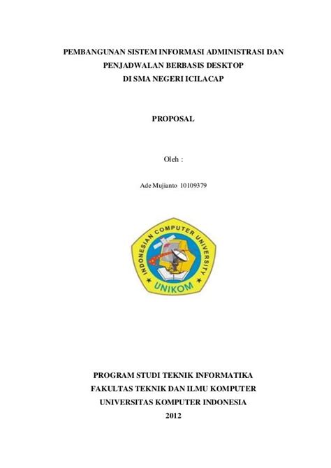 16 Contoh Proposal Skripsi Sistem Informasi Berbasis Web My Tugas