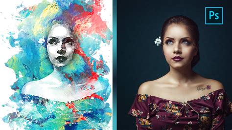 Watercolor Portrait Effect Photoshop Tutorial Youtube