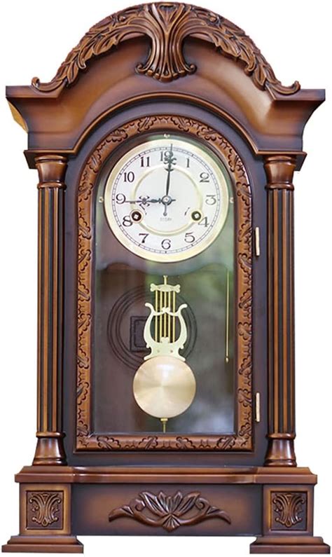 Amazon Mantle Clock Retro High End Desk Clock Wood Carving