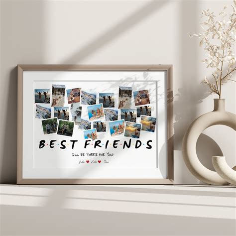 Best Friends Photo Collage Canva Template Bff Photo Gift Bff Collage