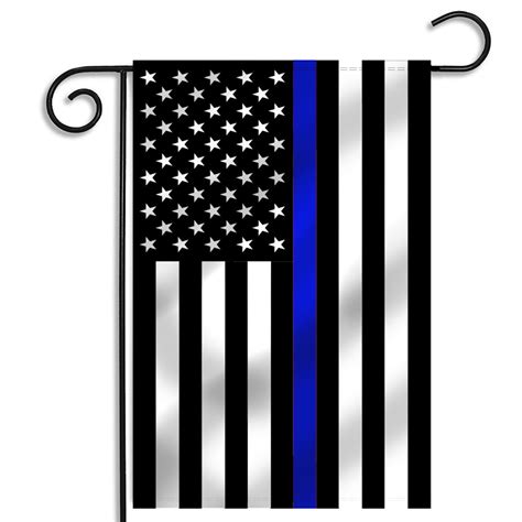 Thin Blue Line American Garden Flag 125 X 18 Inches Thin Blue Line Usa