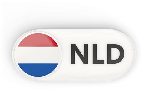 Round Button With Iso Code Illustration Of Flag Of Netherlands