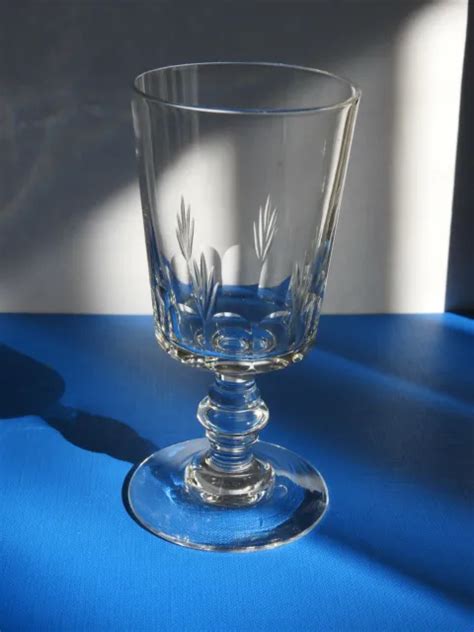 Ancien Verre De Table En Cristal Taille Grave De Baccarat St Louis